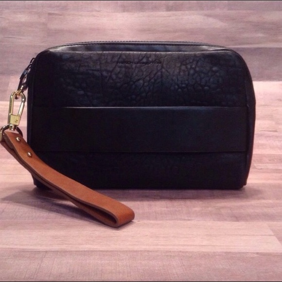 French Connection Handbags - Black Leather Wristlet
